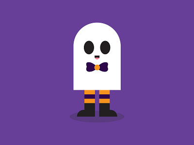 Friendly Neighborhood Ghost adobe illustrator boo character cute ghost halloween illustration spooky