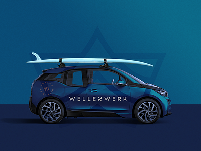 Wavepool Brand Identity brand car corporate branding identity logo mark mockup pool sport style surfing wave