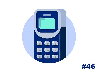 Nokia 3310 flat icon illustration vector