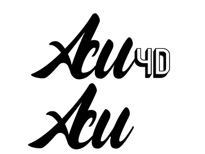 Acu4D branding calligraph design illustration lettermark logo professional typography vector