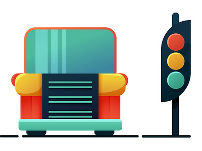 Car car illustration toy toys traffic light vector