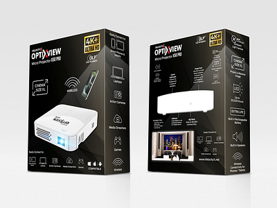 Velocity X Black Projector Box Design amazon box branding design fba package seller verpackung