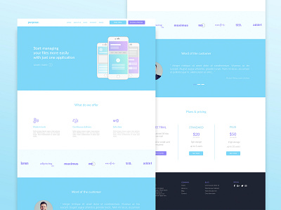 Purpose Landing Page landing page ui ui ux webdesign