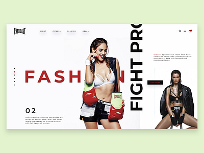 Everlast® Fashion Store concept design everlast fashion girls interace model npdigital photgraphy photo shop store ui web