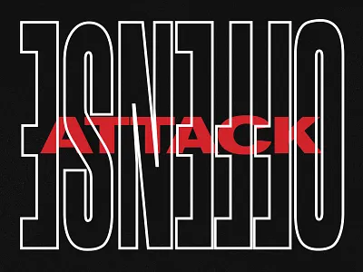 ATTACK OFFENSE brand branding design editorial graphic design graphics icon identity logo mantra mantra sport nike offense poster sport sports design style type daily type design typography