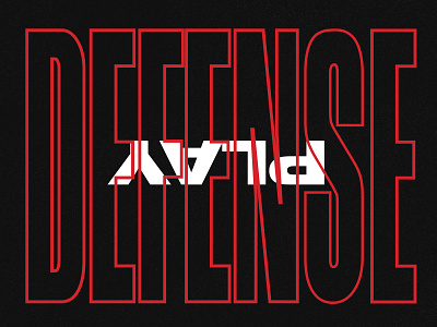 PLAY DEFENSE brand branding defense design editorial graphic design graphics icon identity logo mantra mantra sport nike poster sport sports design style type daily type design typography