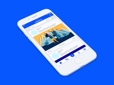 Linked In — Updated app UI and logo concept app branding concept design interface iphone linked in logo mobile mockup ui ux web