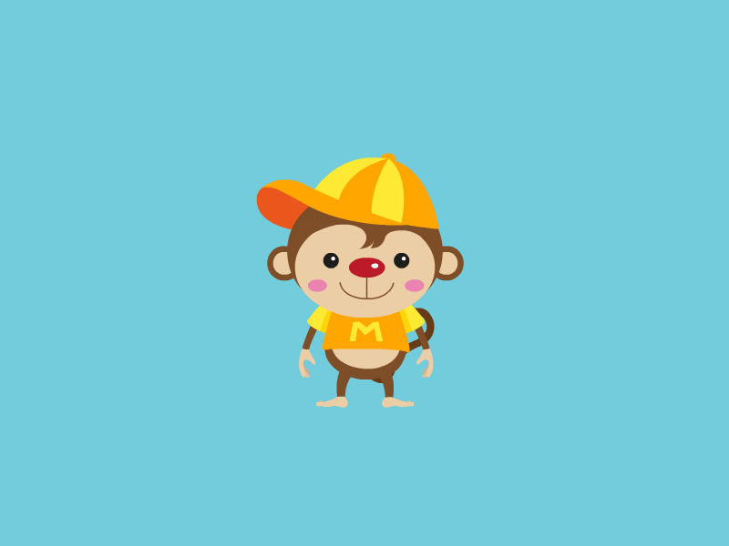 Monkey Jump animation cute flash animation monkey monkey animation motion graphics vector animation