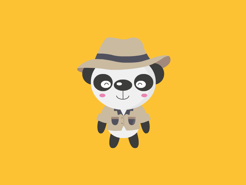 Happy Panda animation cute flash animation happy motion graphics panda panda animation vector illustration