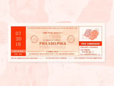URBN PKNK concert design picnic ticket
