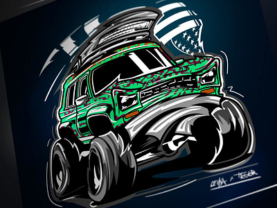 FORD BRONCO print design 4x4 art car offroad print tshirt vector