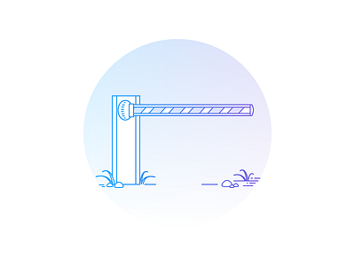 Empty states illustrations 403 access barrier closed empty state empty states error forbidden gate arm gradient illustration lifting gate no access not allowed not authorized obstacle outline permission placeholder stop