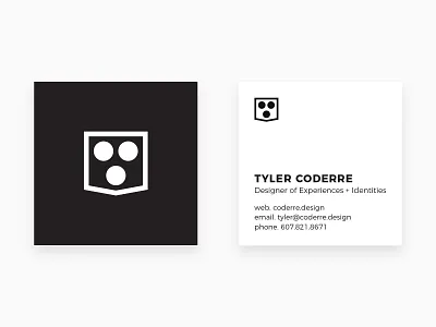 Coderre Design Business Cards black black and white brand branding business cards geometic icon logo minimal minimalism minimalist minimalist logo monochrome personal simple while