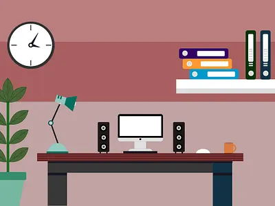 Office desk vector illustrator office desk vector vector