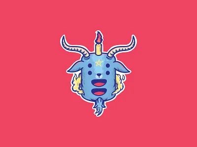 Baphomet cute icon illustration logo stickers t shirt t shirt tees
