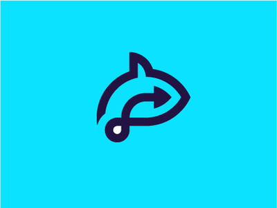 Dolphin + arrow arrow dolphin logo