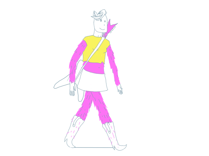 Go baby go! after effects animation 2d character concept character design photoshop walkcycle