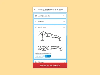 Daily UI #062 – Workout Of The Day dailyui dailyui 062 design ui uidesign workout of the day