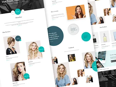 On Demand Beauty Salon beauty beauty product landing page latest layout trending ui ux web web design website
