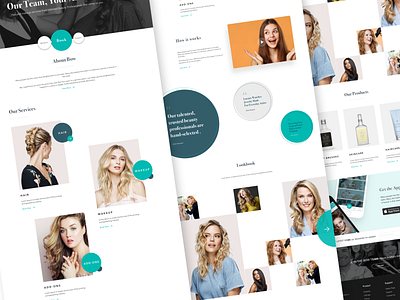 On Demand Beauty Salon beauty beauty product landing page latest layout trending ui ux web web design website