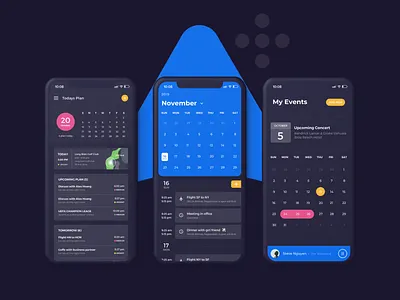 Ahihi UI Kit | Calendar Screen calendar sketch ui uidesign uikit uiux ux