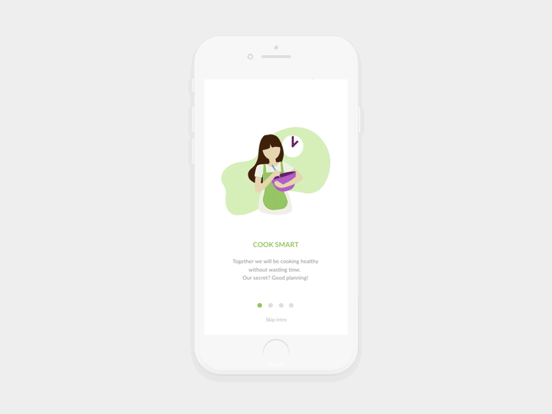 Onboarding Fridggy App animation app design calories counter fitness flat design food fridge illustration onboarding recipe app