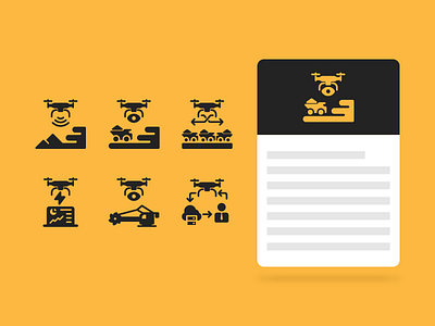 Drone Mining Icon Set business icon custom icon drone icon glyphicons icon icon set iconography mining icon solid icon