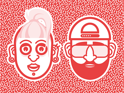 Couple of Heads illustration illustrator vector