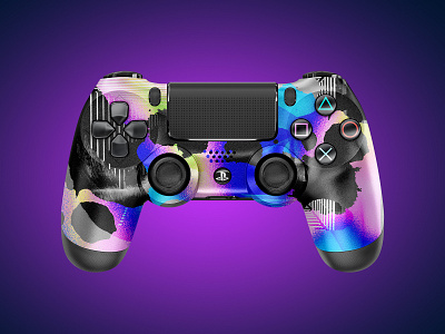 Game On | PS4 Controller color controller cool funky gradient mockup pattern playstation ps4 sony