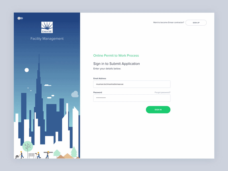 Emaar Facility Management app design emaar interaction design motion animation motion design ui user journey ux web