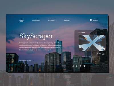 Skyscraper design illustration type ui ux web website