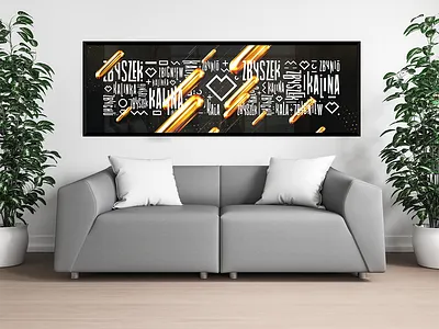 typo hieroglyphe black design gold illustration poster typogaphy wedding wide