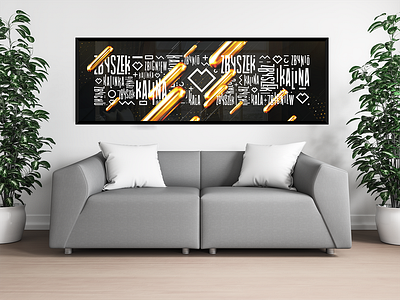 typo hieroglyphe black design gold illustration poster typogaphy wedding wide