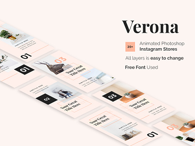 Verona Free Creative Instagram Stories Template animated instagram story business creative creative stories instagram instagram post instagram stories instagram story photoshop photoshop stories social media social media stories social media templates stories