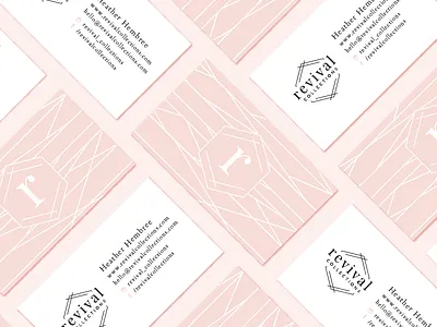 Business Card Design for Revival Collections brand design branding business cards logo pattern design print design sub mark