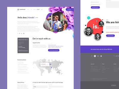 Marketlocator contact brand career contact contact page creative data analysis design map minimalist product purple simple ui ux webdesign website