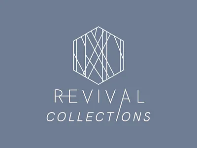 Logo Concept for Revival Collections brand brand design branding illustration lineart logo logomark logotype typography