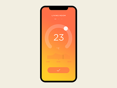 Beautiful Thursday challenge #4 control panel design designinspiration home mobileapp smarthome temperature ui vector