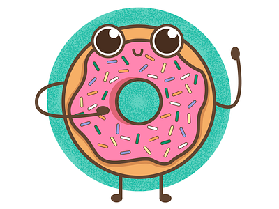 Mr.Donut adobe illustrator challenge character design donut illustration sweet ui vectober vector