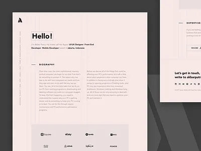 Appai Studio - Personal Profile Website clean design interface personal website