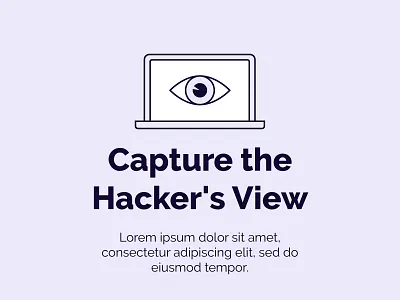 Hacker's View cyber eye graphic icon laptop ui