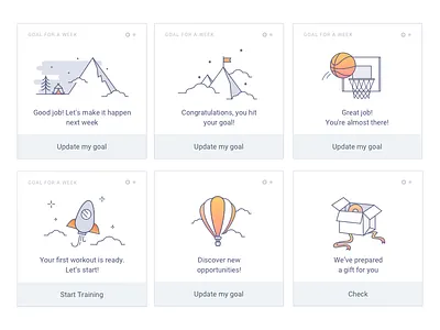 Achievement cards app application icon illustration mobile app sketch