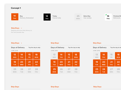 Concept: Skip Days architecture concept flow ideation scenarios ui user experience