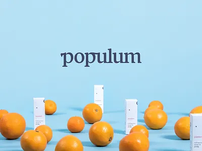 Meet Populum! branding cbd design hemp identity logo orange packaging