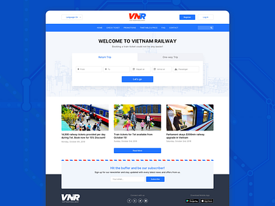 Vietnam Railway Website adobe booking design homepage newsletter railway sketch ticket train transportation ui ux vietnamese website