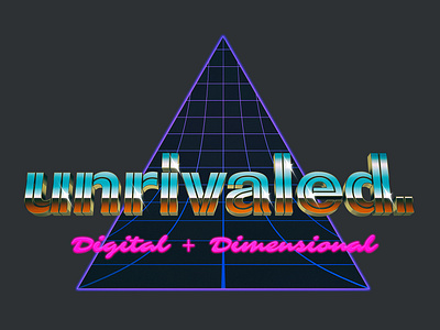 Unrivaled 80s T- Shirt 3d 80s apparel logo merch retro throwback tshirt design