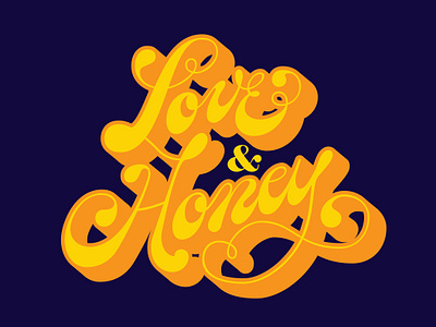 Love & Honey hand lettered design hand drawn lettering logo typography