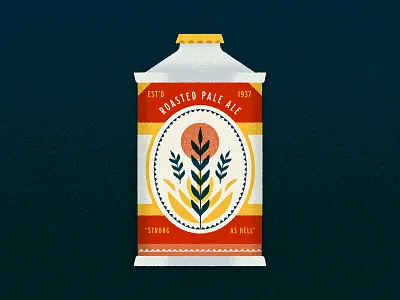 Inktober 03/31 - Roasted alcohol beer beer art can illustration inktober inktober 2018 label design retro vectober vector vintage wheat