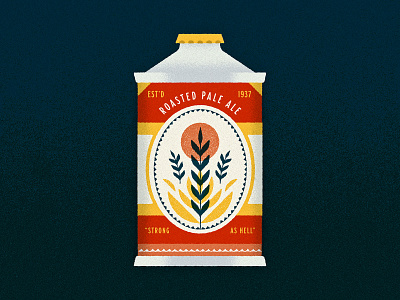 Inktober 03/31 - Roasted alcohol beer beer art can illustration inktober inktober 2018 label design retro vectober vector vintage wheat