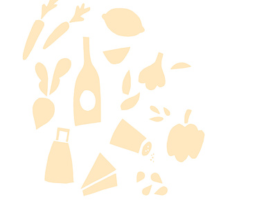 Cut paper ingredients design food icon illustration ingredient